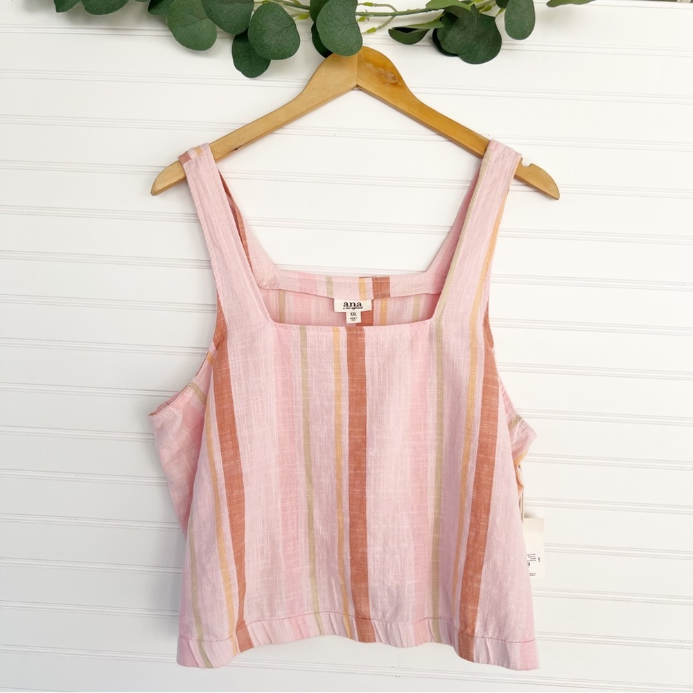 a.n.a Womens Square Neck Sleeveless Tank Top Size XXL NEW - Picture 1 of 7